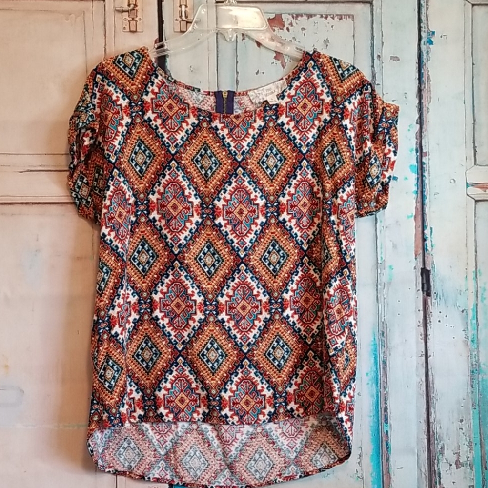 💥Pink Republic Diamond Print Top